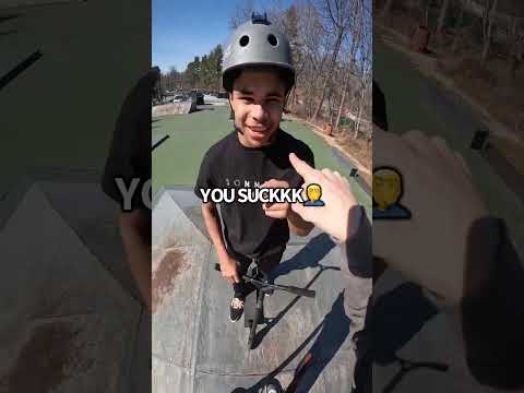 First to fail 4 tricks loses 😱🛴 #shorts #scooterstunts #skatepark #proscooter #sports #maddgear