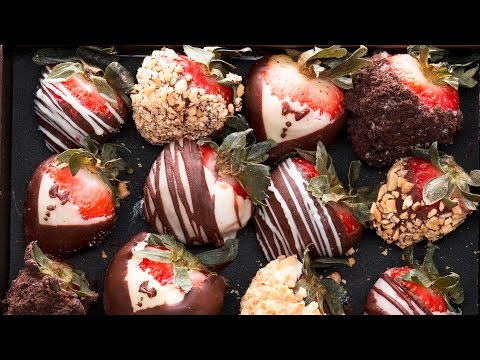Homemade Chocolate-Covered Strawberries 4 Ways