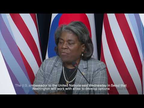 VOA60 Asia - U.S .envoy to U.N. wraps up her four-day trip to South Korea