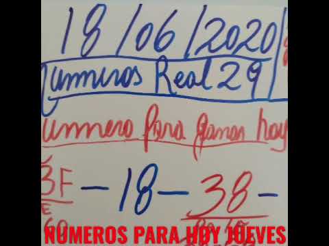 NUMEROS PARA HOY 18/06/20 DE JUNIO PARA TODAS LAS LOTERIAS!!!NUMEROS REAL 29!!!??