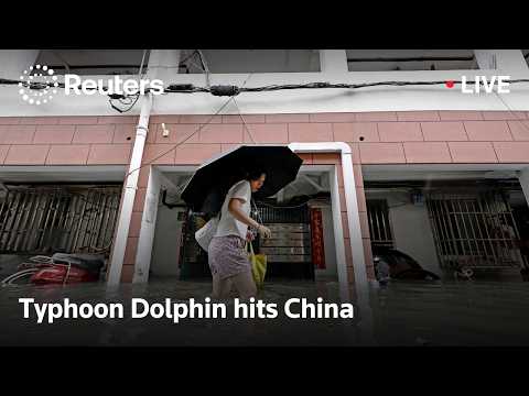 速報：台風「ドルフィン」が中国を直撃