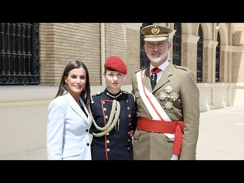 La princesa Leonor se reencuentra con sus padres en Zaragoza