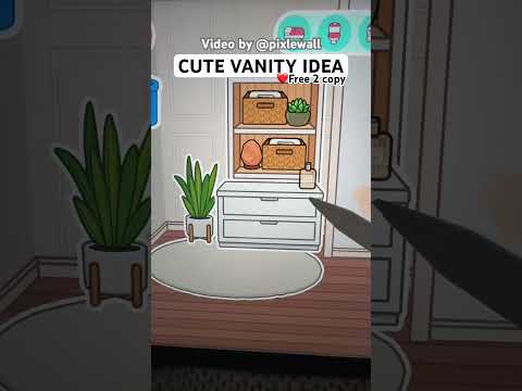 LET’S DECORATE THIS CUTE CORNER WITH ME ❤️ vanity idea 🥰 free to copy 😘 video by @pixlewall