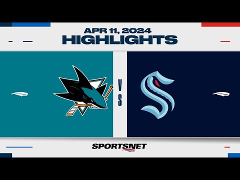 NHL Highlights | Sharks vs. Kraken - April 11, 2024