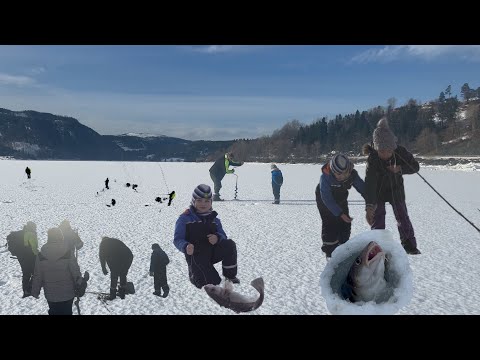 ตกปลาในนำ้แข็งครั้งแรกของปี25ต