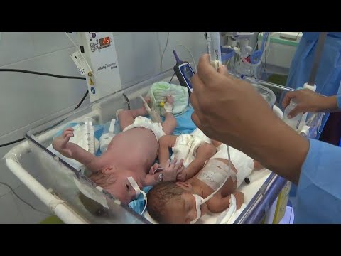 Babies share incubators at Gaza's overcrowded Rafah hospital