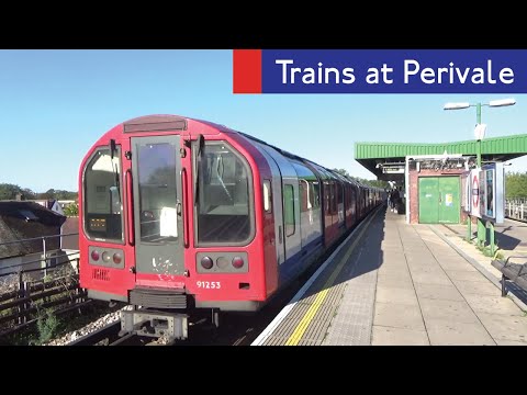 London Underground Central Line Trains At Perivale