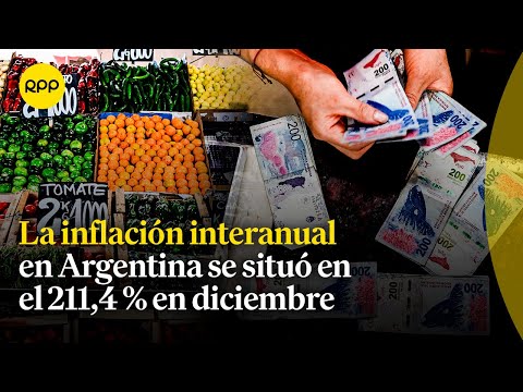 La inflación interanual en Argentina se situó en el 211,4 % en diciembre