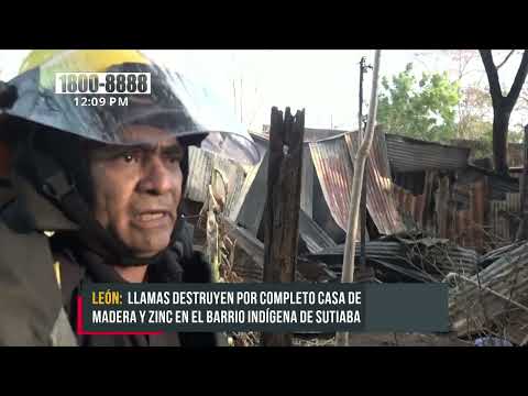 Familia queda sin nada al quemarse su vivienda en León - Nicaragua