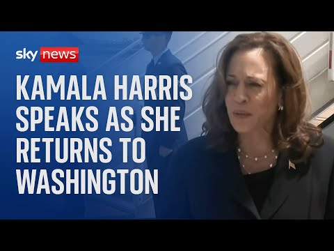 US Vice President Kamala Harris speaks after prisoner exchange deal