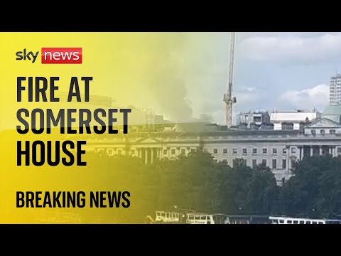BREAKING: 100 firefighters tackling blaze at Somerset House in central London