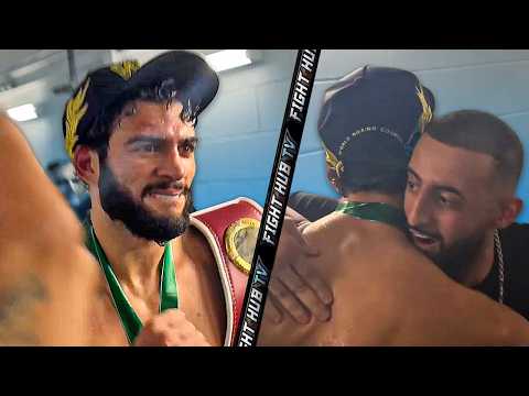 Hamzah Sheeraz REACTS to KO of Edgar Berlanga & celebrates with team!