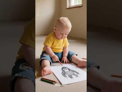 small baby rio and gorilla heartouching story #shoerts #animation #animahal