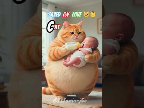 Baby and Cat’s Bond That Will Melt Your Heart ❤️ #cat #baby #ai #animation #entertainment