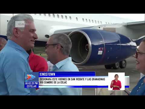 Presidente de Cuba llegó a San Vicente y las Granadinas