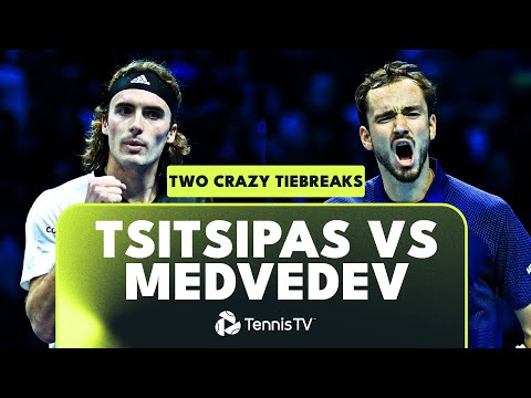 Stefanos Tsitsipas vs Daniil Medvedev: Two CRAZY Tiebreaks 🍿 | Nitto ATP Finals 2022 Highlights