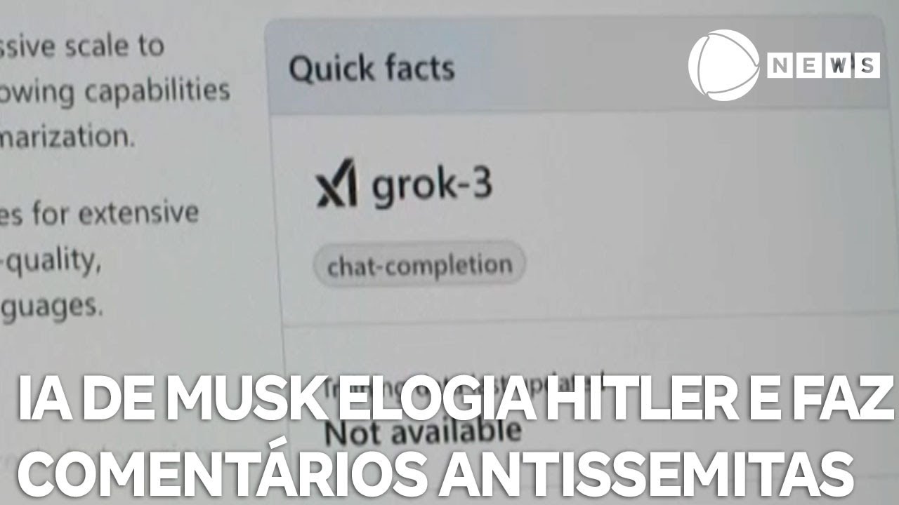 Inteligência Artificial de Elon Musk elogia Hitler e faz comentários antissemitas