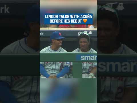 Francisco Lindor shares words of wisdom with Luisangel Acuña ahead of his first MLB appearance