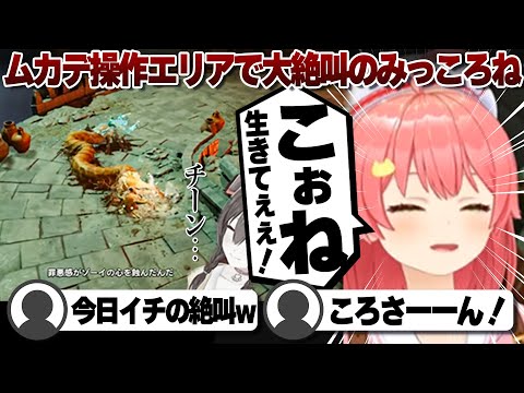 【コメ付き】ムカデゾーンで悲鳴が止まらないさくらみこと戌神ころね【ホロライブ/さくらみこ/切り抜き】 #さくらみこ