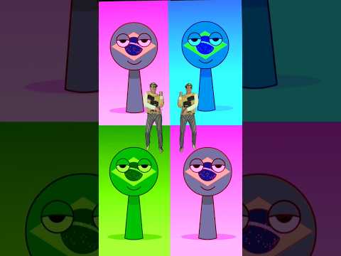 4X💥💥🥵SPRUNKI OC BRAZIL FLAG #sprunki #funny #incredibox #shorts