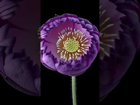 🌸 Timelapse: Purple Lotus Blooms in Stunning Clarity #sora