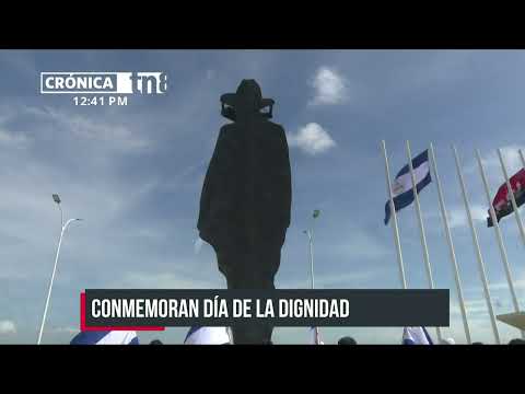 Con relevo de banderas, conmemoran en Nicaragua el Día de la Dignidad Nacional