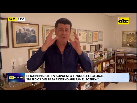 Efraín Alegre insiste en supuesto fraude electoral