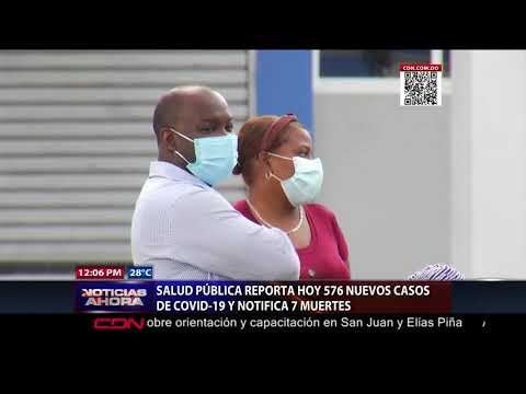 Salud Pública reporta hoy 576 nuevos casos de COVID 19 y notifica siete muertos