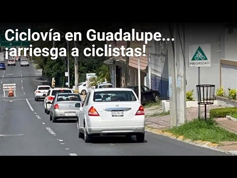 Ciclovía en Guadalupe... ¡arriesga a ciclistas!