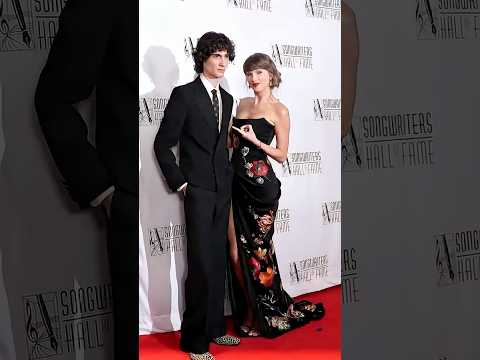 Taylor Swift and Sombr at the Songwriters Hall of Fame