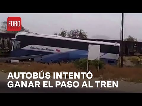 Autobús de pasajeros fue embestido por tren, Sinaloa - Las Noticias