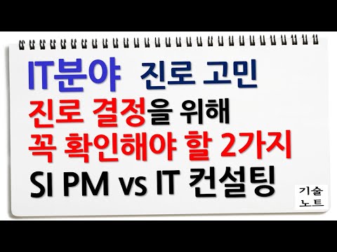 진로 고민 상담 - IT 대기업 이직 퇴사 경험 후회 | SI PM vs IT 컨설팅