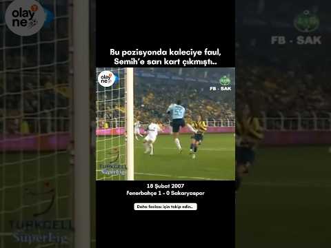 Bu pozisyonda kaleciye faul, Semih'e sarı kart çıkmıştı.. #fenerbahçe #hakem #futbol #shorts #viral