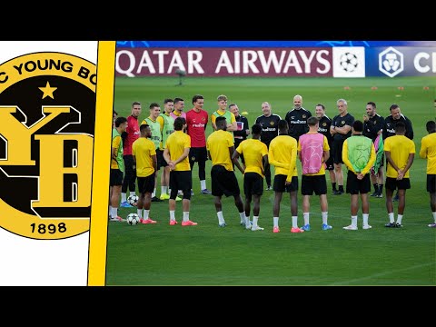 YOUNG BOYS | Los jugadores de PATRICK RAHMEN se ejercitan en MONTJUÏC | CHAMPIONS LEAGUE