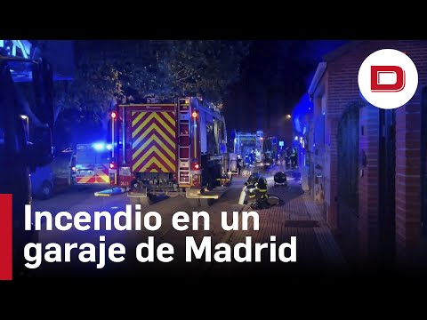 Herido muy grave un hombre de 48 años en el incendio de su garaje en Parla, Madrid