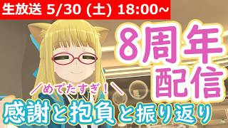 【LIVE】祝8周年！ - 今年こそは飛躍の年にしたい。振り返りと抱負！【来年も生きるぞ～】 #VRアカデミア
