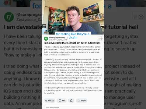 Stuck in tutorial hell? #tech #programming #shorts