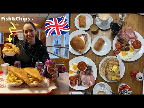 Probando comida típica de INGLATERRA | English MUKBANG | GLADYS SEARA