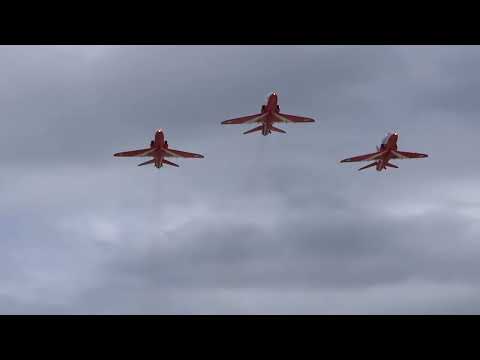 RAF Red Arrows taking off from Bournemouth Airport (30/06/24)