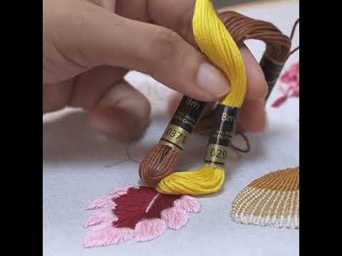 Hand Embroidery Leaf #handbroidery