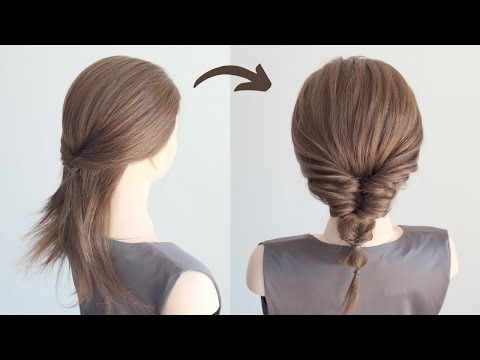 大人かわいい簡単ダウンヘアアレンジ / Easy Low Ponytail Hairstyle