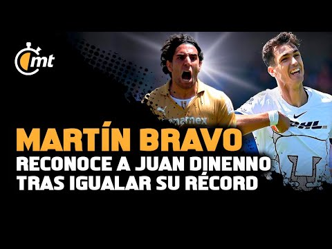 Martín Bravo reconoce a Juan Dinenno tras igualar su récord goleador