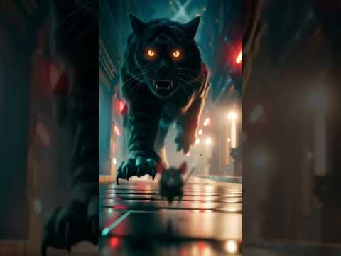Inside a Mouse’s Mind While a Cat Chasing It #cat #catshorts #cuteanimal #cute #cutecat #ai #kitten