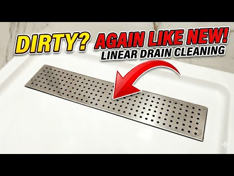 Cleaning a clogged linear shower drain (How to instructions)