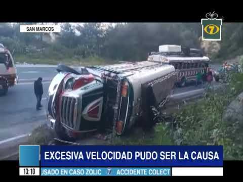 Bus extraurbano volcó en Nahualá