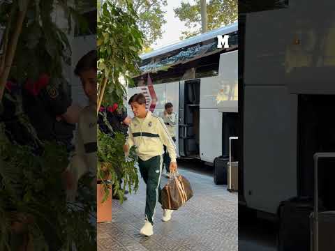 Así ha sido la llegada del Real <strong>Madrid</strong> a su <strong>hotel</strong> de Barcelona... sin Courtois