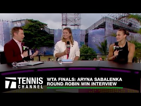 Aryna Sabalenka Feeling the Love from Fans in Cancun | 2023 WTA Finals RR Win Interview