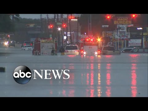 Rising waters inundate whole section of Houston