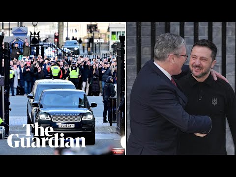 Zelenskyy greeted by cheering crowds in the UK after Trump clash
