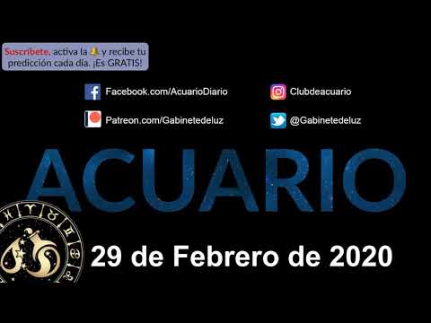 Horóscopo Diario - Acuario - 29 de Febrero de 2020